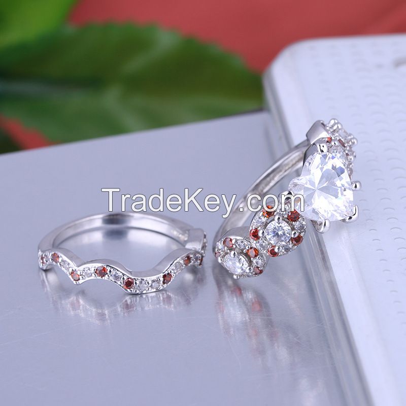 925 Silver Sterling Wedding Ring Set for Women