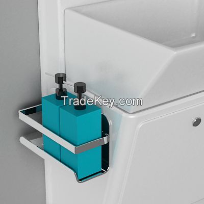 Cebien Shower Set 'ALLIN-3R' - Mixer Shower System with Wash Basin, Mirror, Shelf Rain Shower Head &amp; Hand Shower