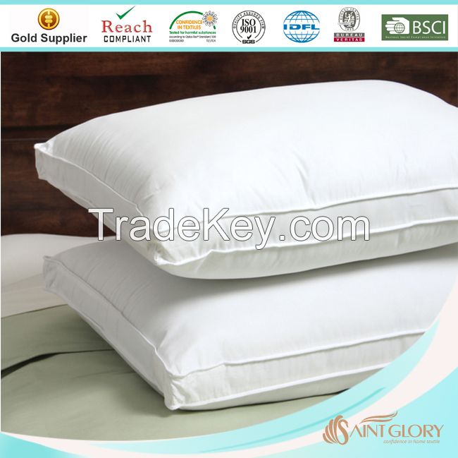 Down and feather filling pillow insert with high quality casing