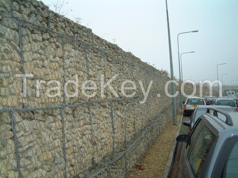 Galvanized stone gabion fence/ gabion box gabion fence/ gabion mesh