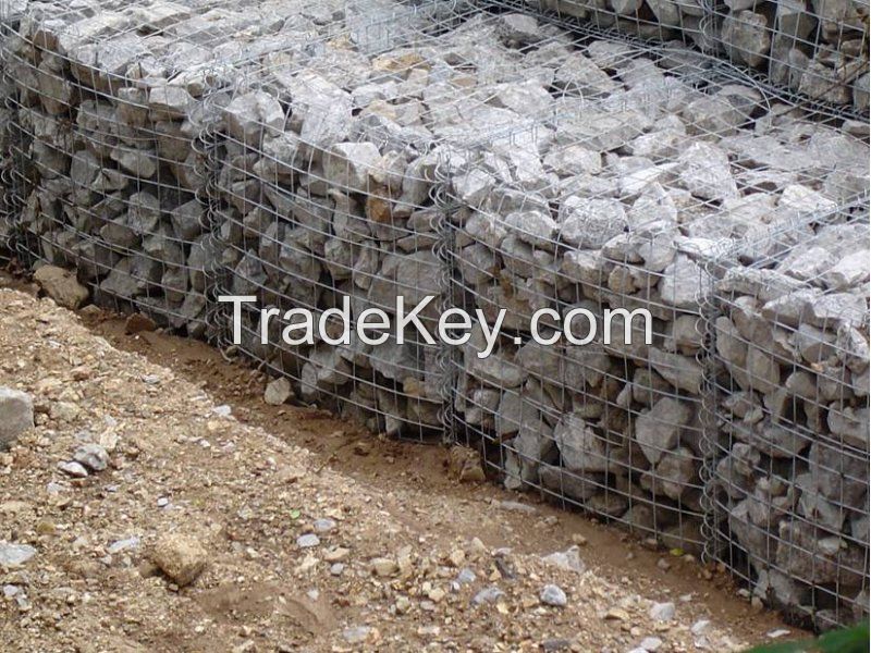 Galvanized stone gabion fence/ gabion box gabion fence/ gabion mesh