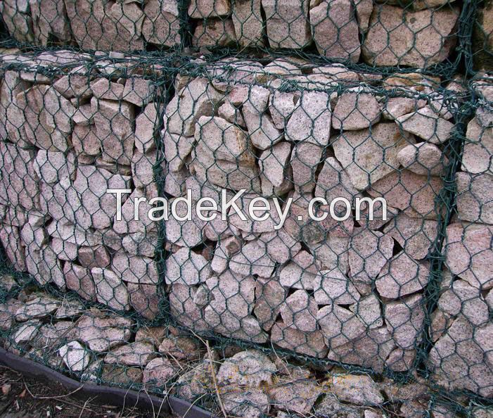 Galvanized stone gabion fence/ gabion box gabion fence/ gabion mesh