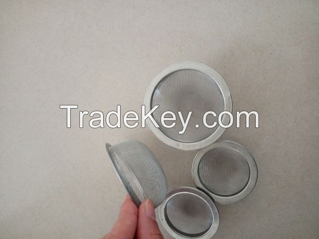 Mesh strainer elements and directly mesh filter cap type