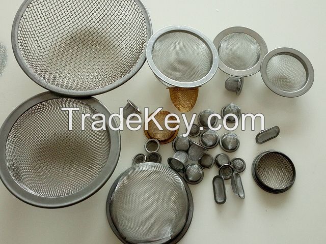 Stainless steel wire mesh filter caps/ss filter strainer/metal mesh filter basket