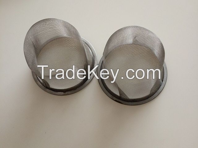 Stainless steel wire mesh filter caps/ss filter strainer/metal mesh filter basket