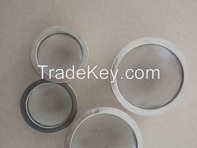 pretty metal filter cap type discs for tea filtration use