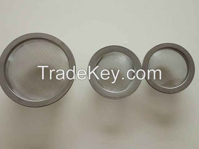 Mesh strainer elements and directly mesh filter cap type