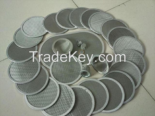 304 316 shape round or square Stainless Steel woven Filter Mesh disc