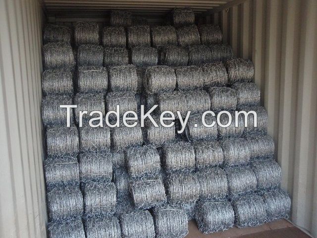 Electro galvanized barbed wire