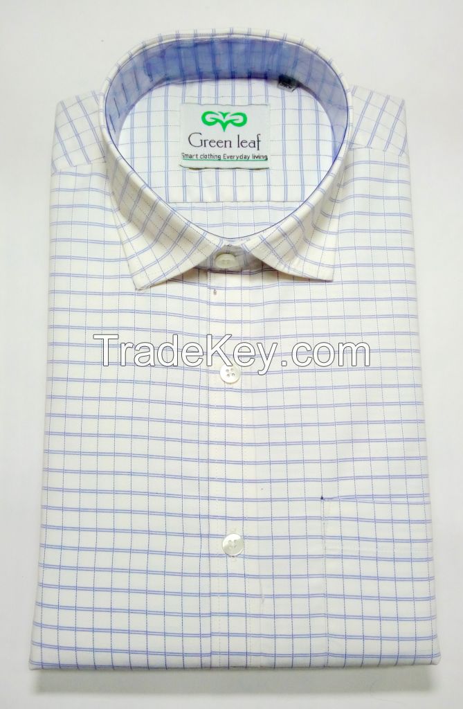 GREENLEAF CHECKED FORMAL SHIRT'S  FULL ASLEEVE 