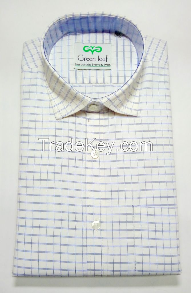 GREENLEAF CHECKED FORMAL SHIRT&#039;S  FULL ASLEEVE 