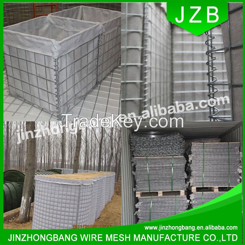 China Alibaba Supplier galvanized coated gabion box/hesco price/flood wall for sale