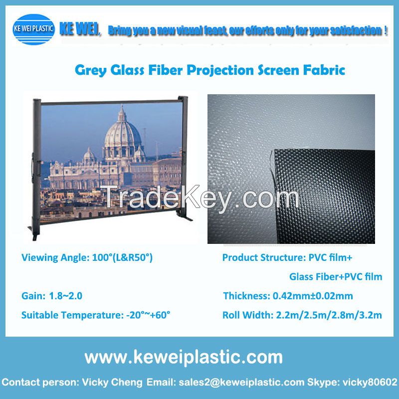 3D metal glass fiber projection screen fabric