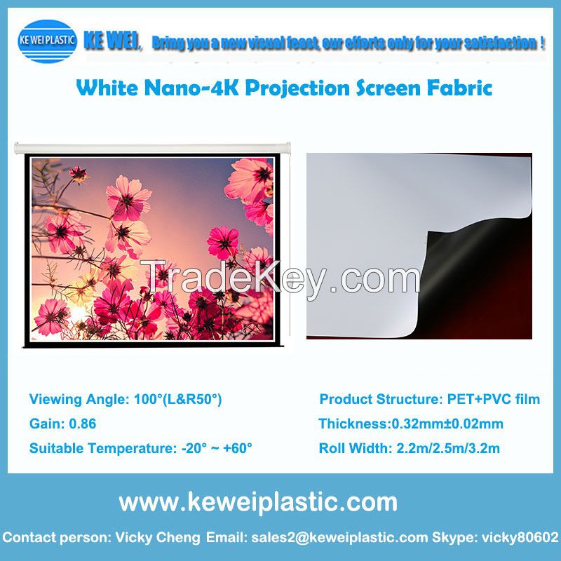High definition white nano-4k screen film