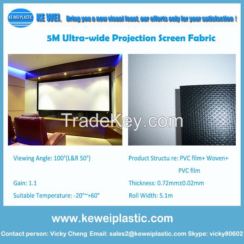 Extra thick 5M ultra-wide projection screen fabric