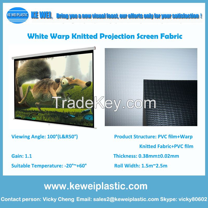 Sell cheap matte white warp knitted projection screen fabric