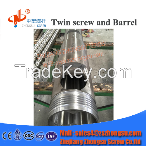 Conical twin  screw barrel