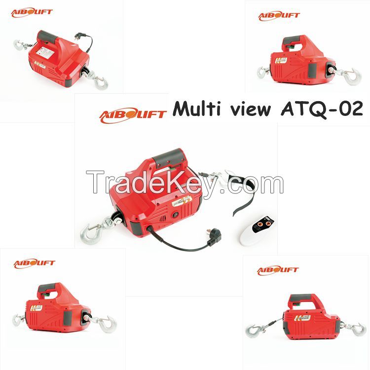 Portable electric winch 450kg with remote