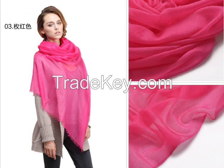 100% cashmere worsted scarves, 300s/1