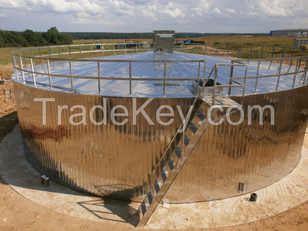 Stainless steel sectional water storage reservoir