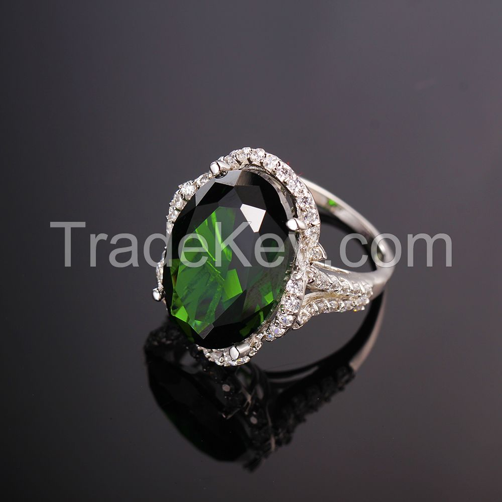 Wholesale Round Heart Signity Cz Jewelry 925 Silver Ring