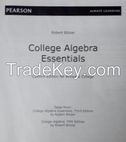 College Algebra Essentials Textbooks Loose Leaf Student Editions
