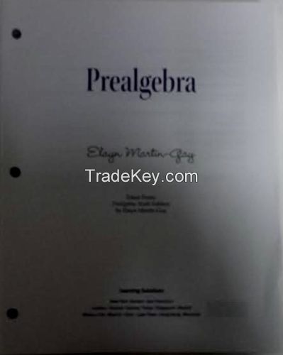 Pre-Algebra College Textbooks Loose Leaf Student Editions