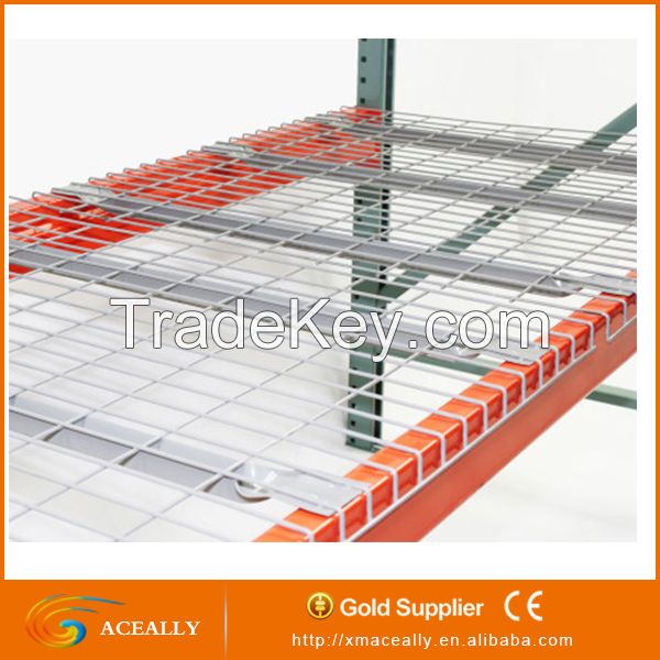 Grid Step Beam Pallet Rack Wire Mesh Decking, Steel Mesh Deck Railing
