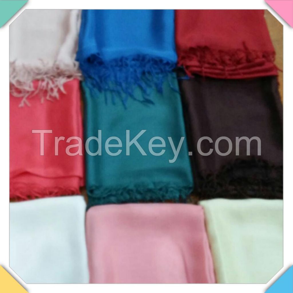Plain Dyed Silk Shawls - Scarves