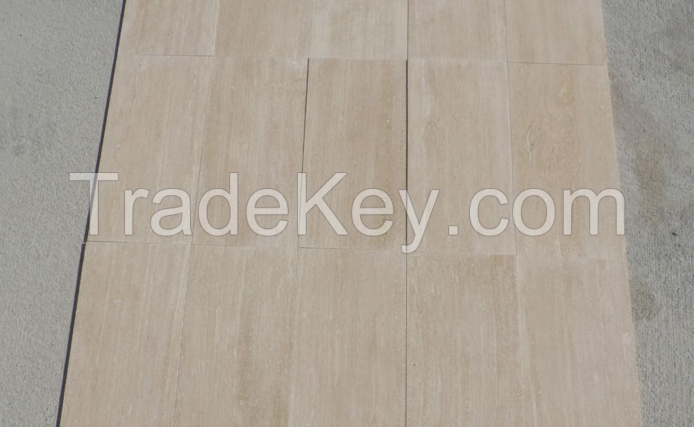 Light Vein Cut Filled Honed Travertine