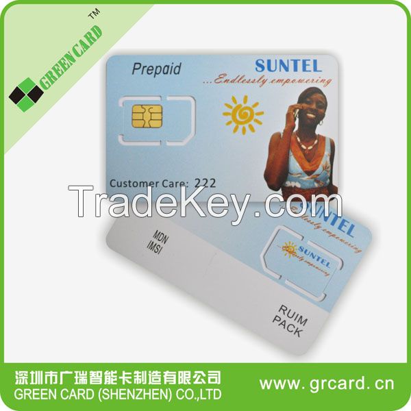 USIM mobile phone sim card 128k sim card 6pin blank lte sim card 4g lte sim cards for operator with free printing