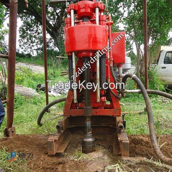 trailer mounted hydraulic controlling water well drilling rig portable