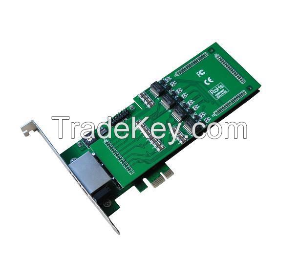 TE430E Quad Span E1/T1 Digital PCI-e Card 2U D430E