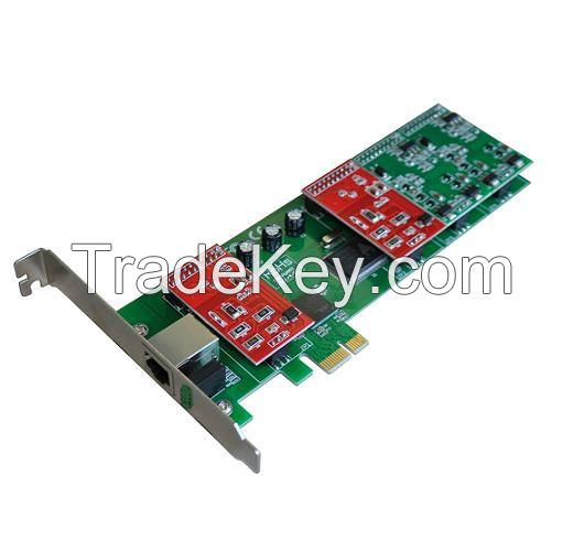 VP-TDM430E 4 Port FXO Asterisk Analog PCI-E Card 2U AXE410P