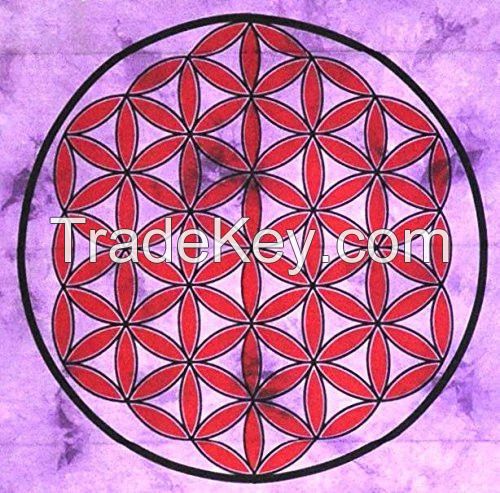 Cotton Celtic Pink Red Tye Dye Knot Print Tapestry