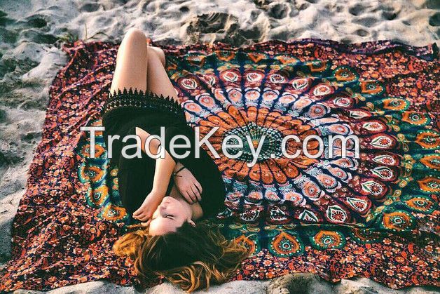 Indian Decor Mandala Tapestry Wall Hanging Hippie Throw Bohemian Twin Bedspread