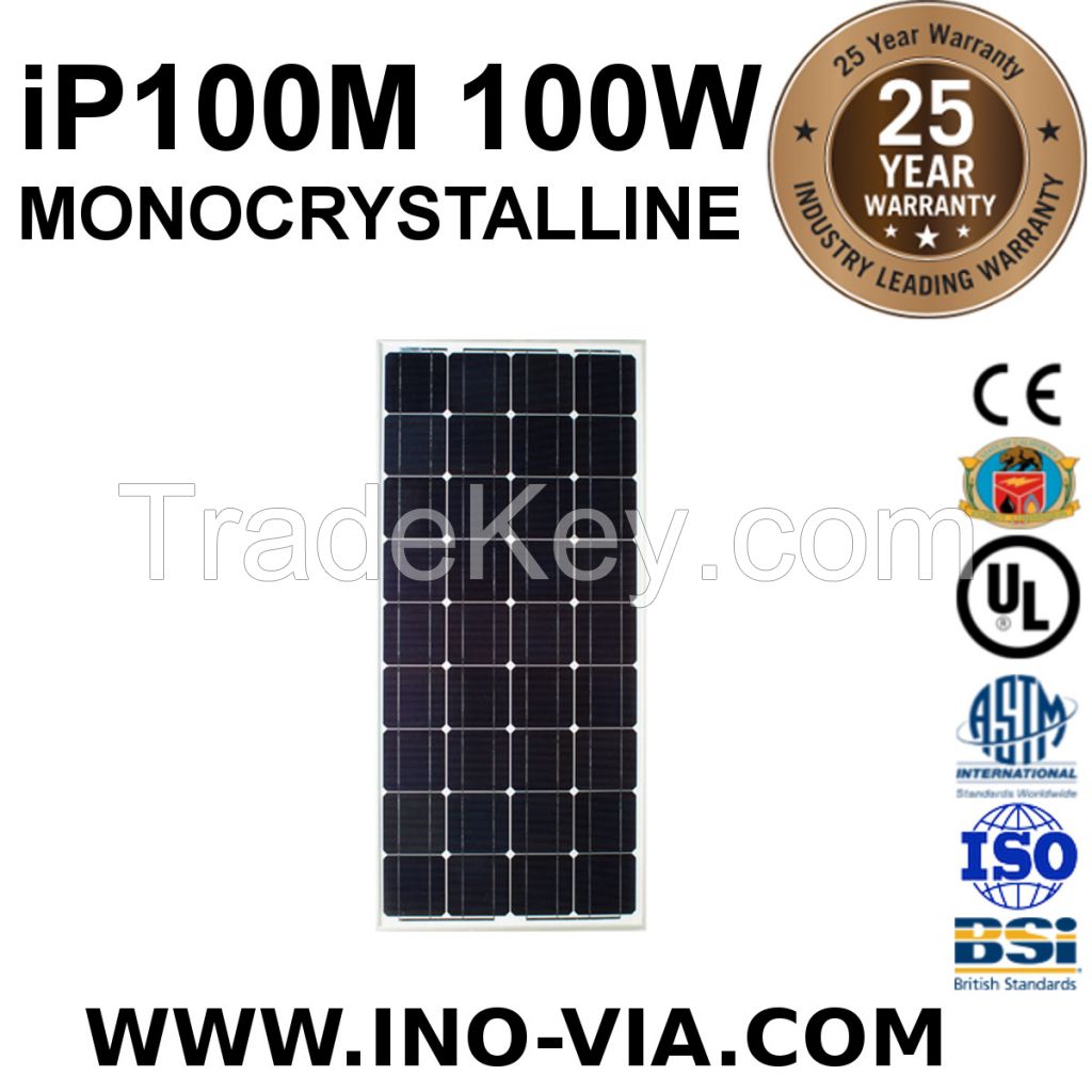 iP100M 100W MONOCRYSTALLINE SOLAR PANEL