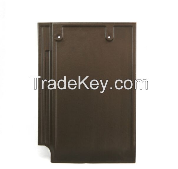 Flat clay roof tiles
