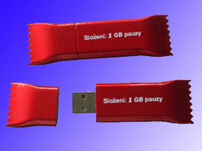 USB Flash Drive Chocolate Shape Red And Yellow