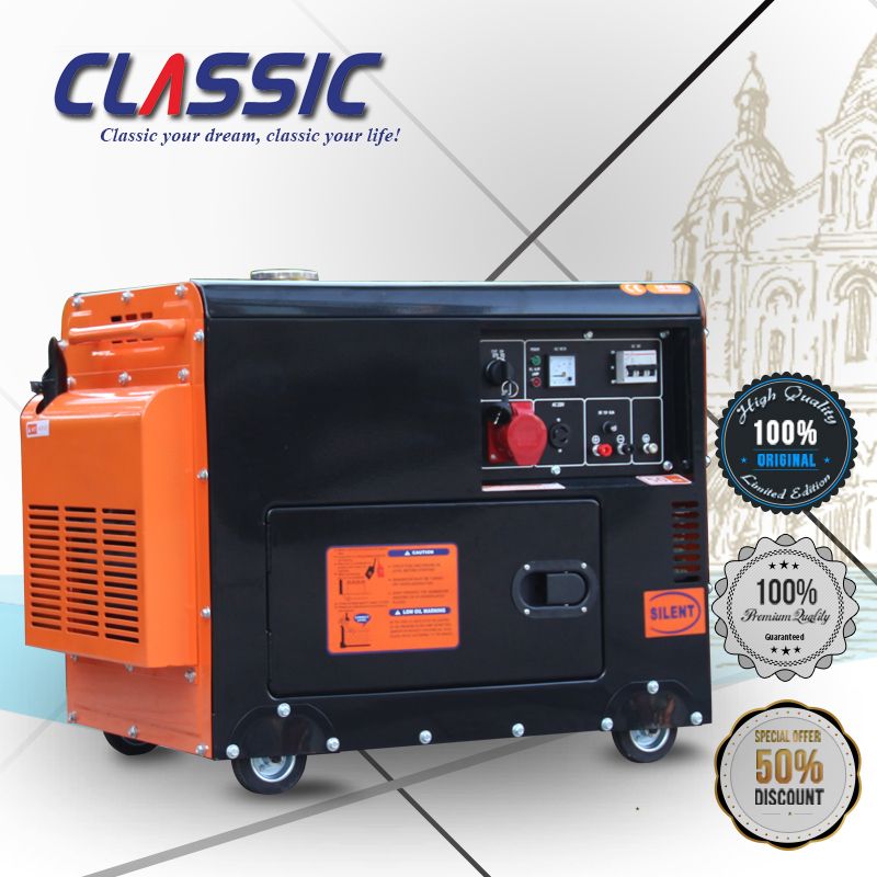 CLASSIC(CHINA) Home Use Silent Type Diesel Generator, Aircooled Diesel