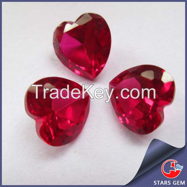 high quality 3*3mm princess ruby gemstone