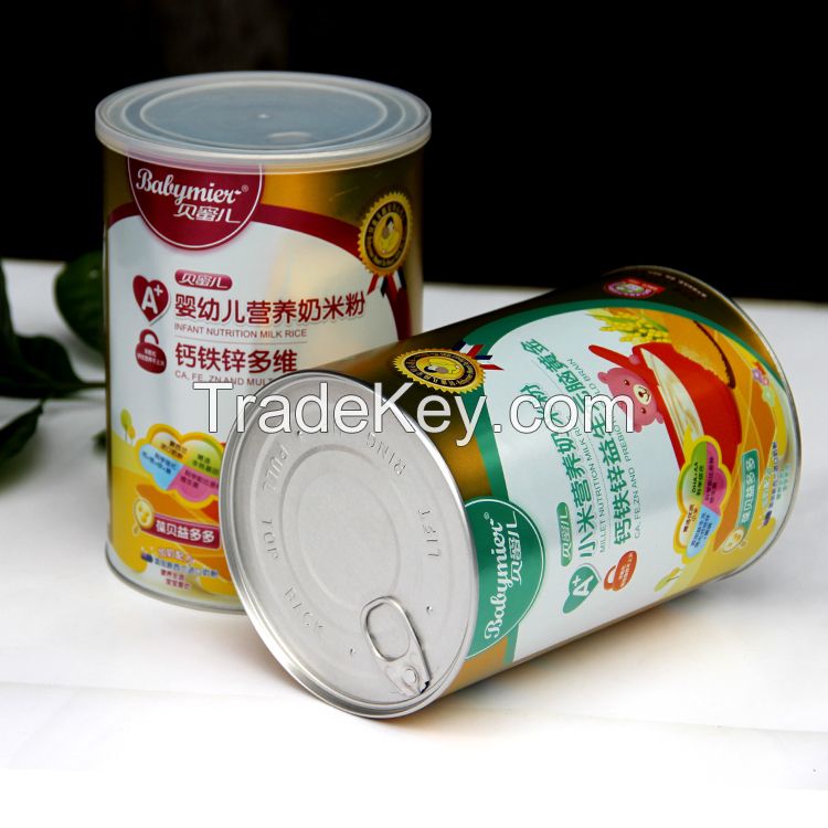 Easy peel off lid protein powder paper can food grade
