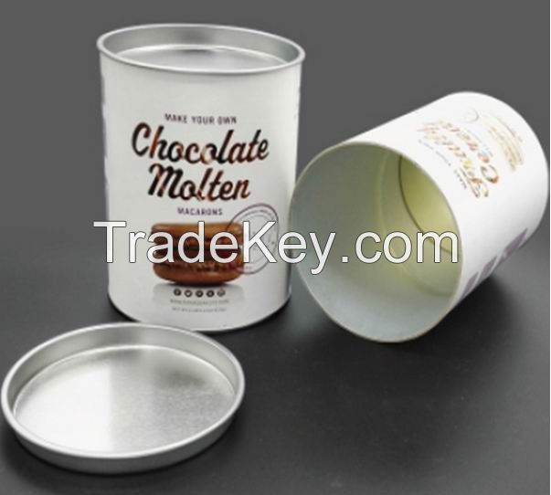 Customized Food Grade Paper Can for Dry Food, Nutlet, Snack, Coffee, Milk Powder Packaging