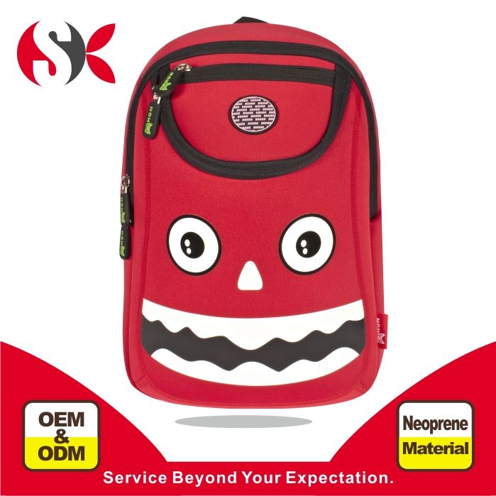 Red Monster Style Kids School Bag with Neoprene Material