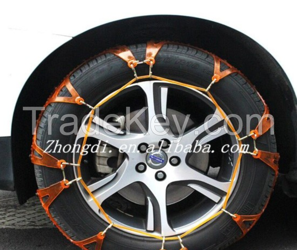 2016 hot sale standard tractor  plastic rubber snow chain tire chain made in china