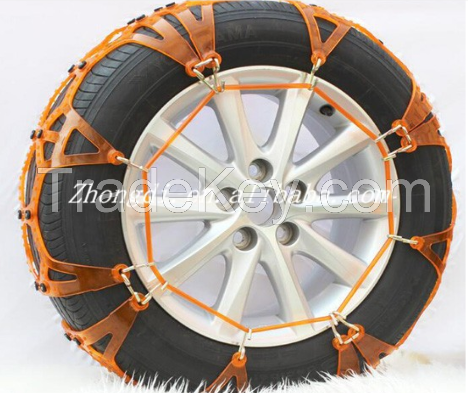 2016 hot sale standard tractor  plastic rubber snow chain tire chain made in china