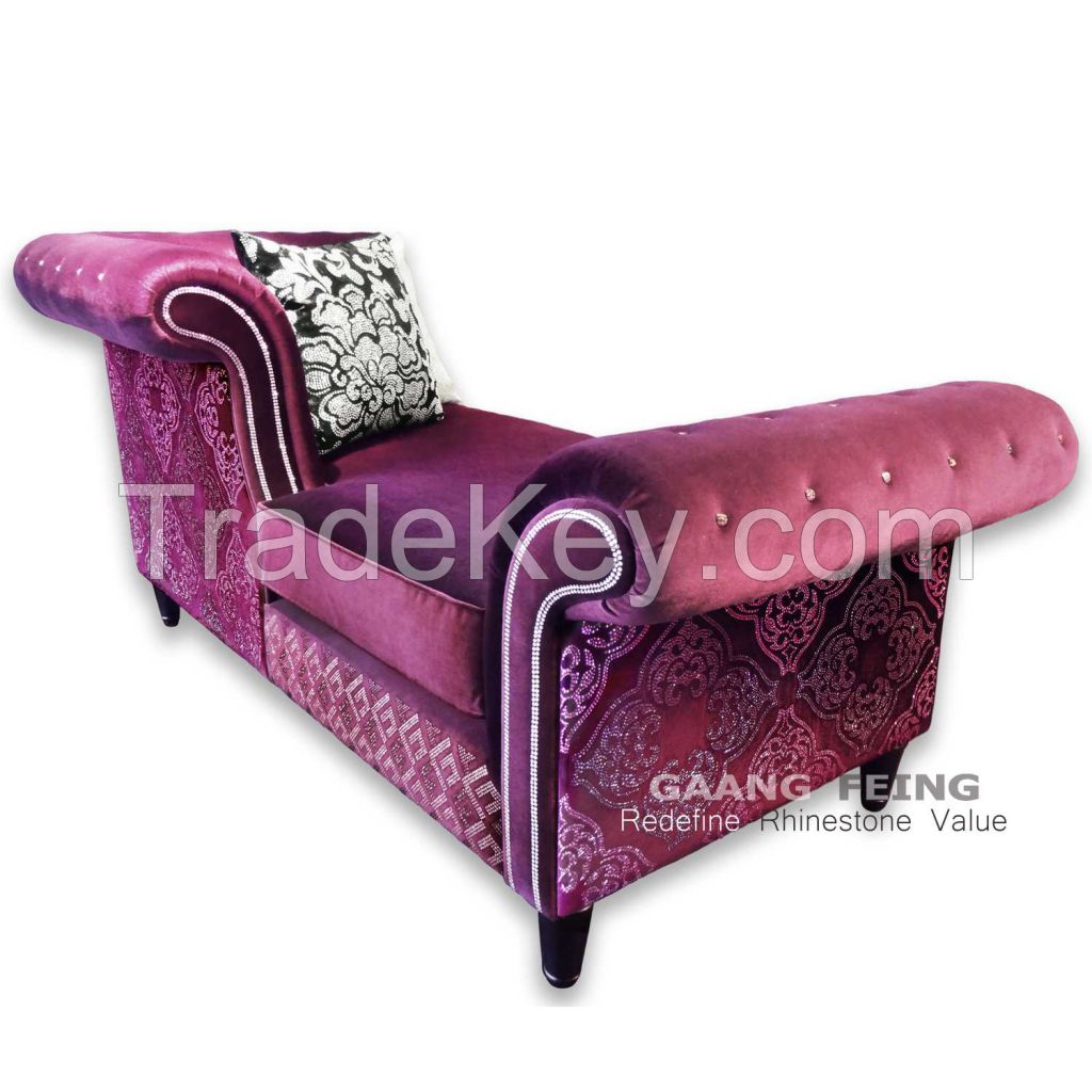 Hot fix rhinestones furniture