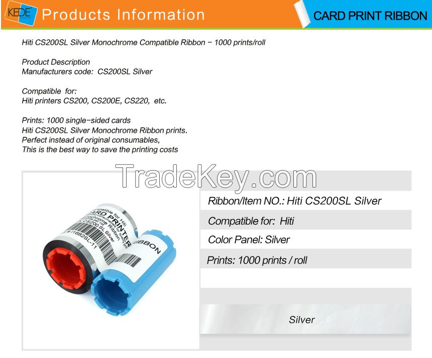 For Hiti CS200-Silver compatible printer Ribbon