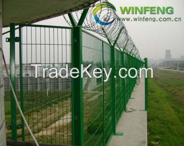 high security welded mesh airport fence