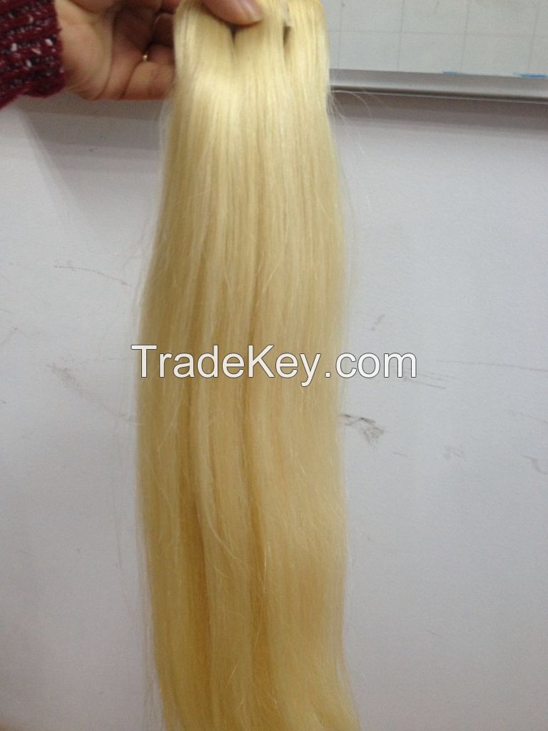 Blonde hair 100% human hair exetension from Vietnam remy hair fast delivery